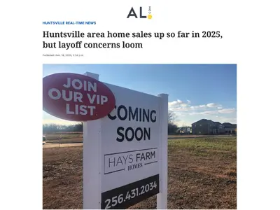 The Huntsville area housing market continued on an upswing at the start of the new year. Home sales were up in every area market with the exception of one county.